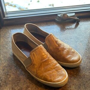 Frye Brown Leather Slip-On Loafers